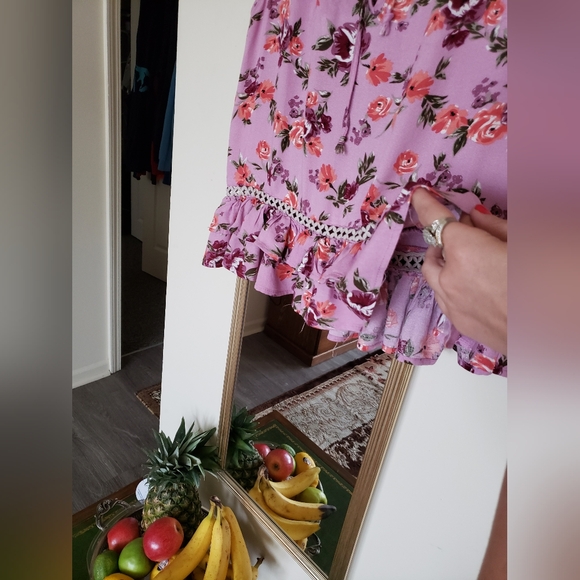 NWOT pretty petunia ruffled top - Picture 12 of 16